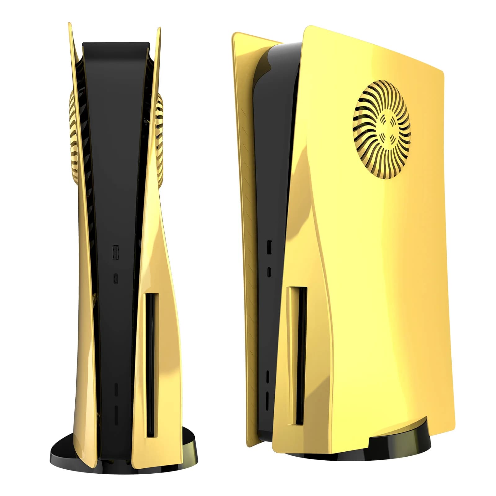 Per PS5 Cromato Oro/Nero/Argento/Viola Colore Placca Frontale Galvanotecnica Sostituzione Piastre di Guscio Copertura Per Disco PS5