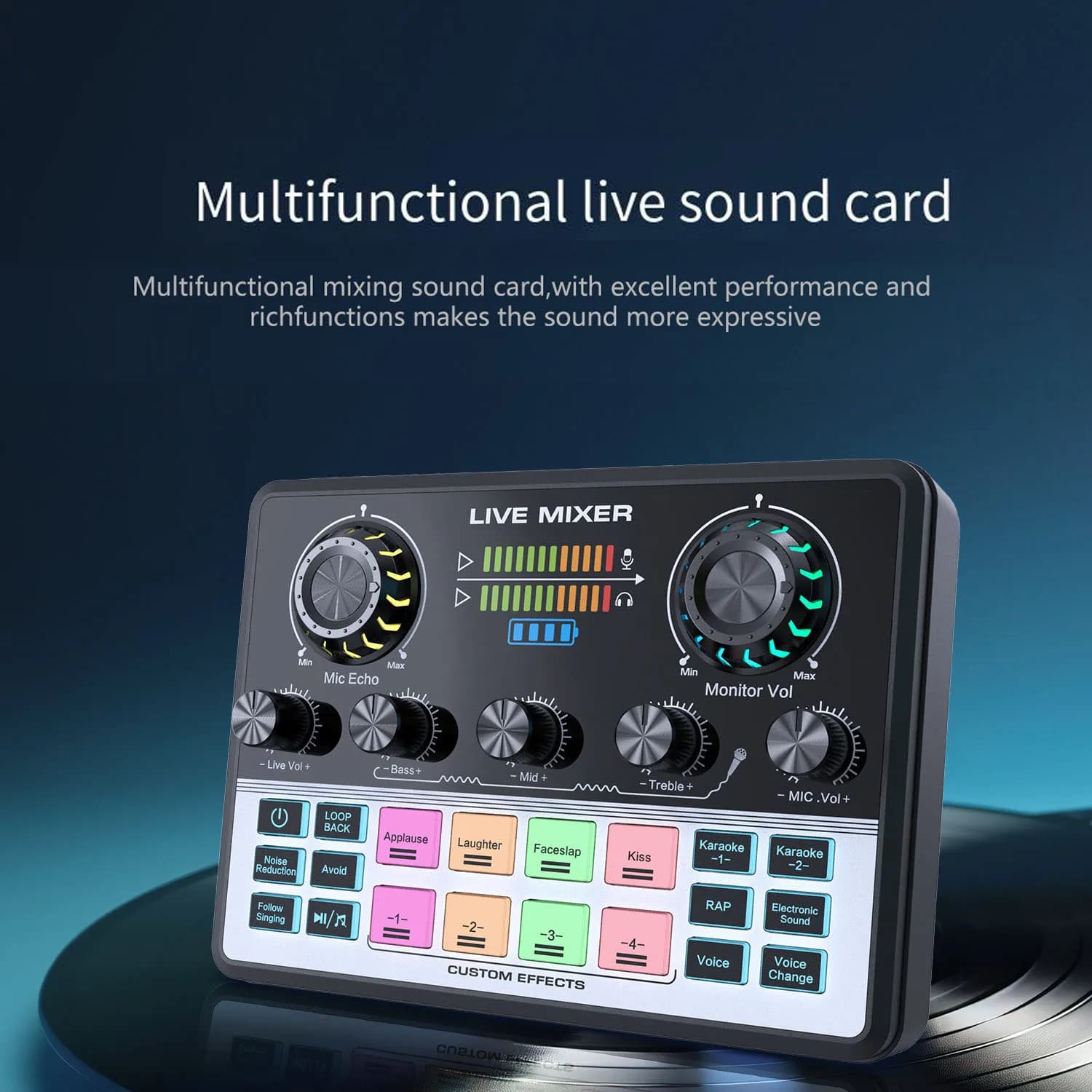 V9 live mobile phone sound card singing mobile phone K song recording microphone equipment special live sound card set