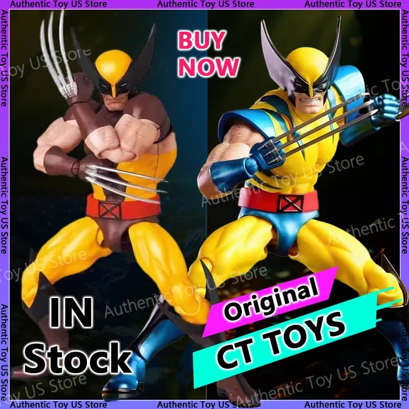 Originale Ct Toys Wolverine Action Figure Deadpool Mafex 096 Figura Mafex138 X-Men Versione comica Figurine Collezione Modello Giocattoli
