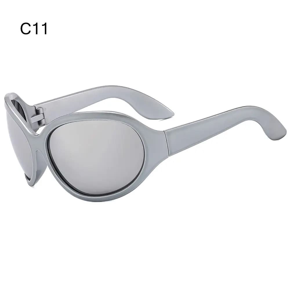 Occhiali da sole vintage UV400 oversize Y2K Shades Goggles per donna e uomo