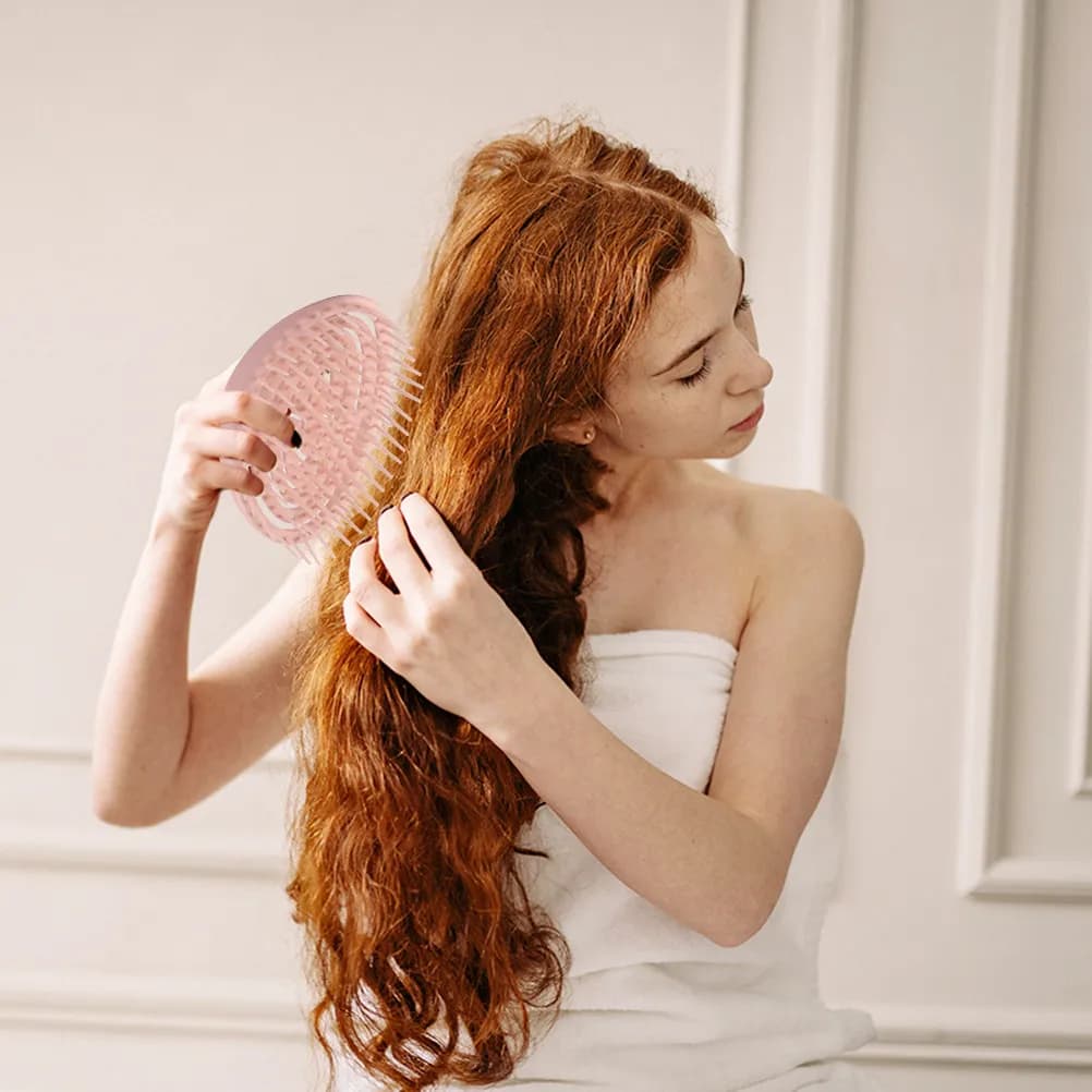 Set of 2 combs for Leasing Hairs, Brush Massage for the Capelluto Leather, Styling Tool and Women Hair Brushing