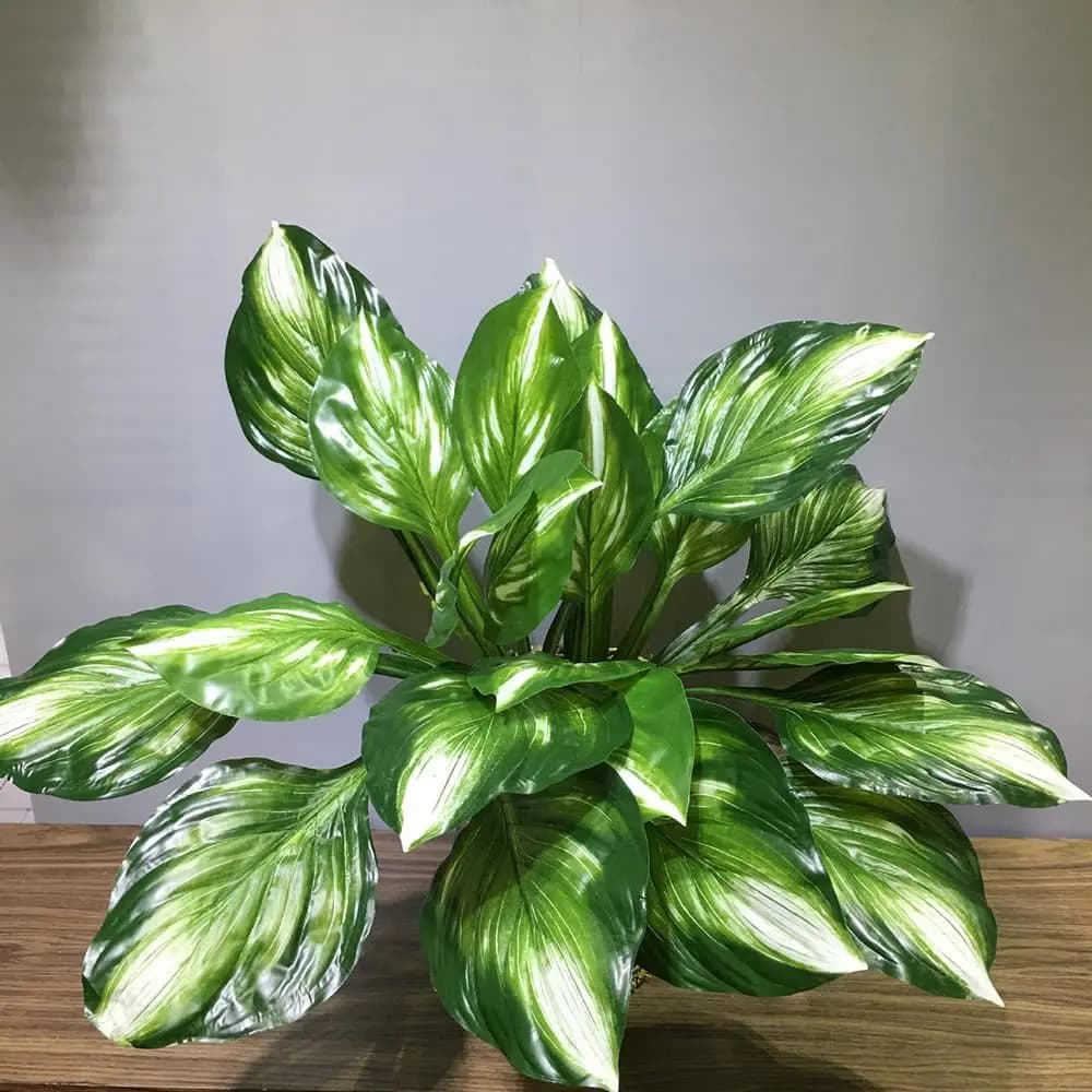 2 pieces of artificial perennial plants Halcyon Hosta 19 "big plants with synthetic cordiline lampshade for home garden office decoration