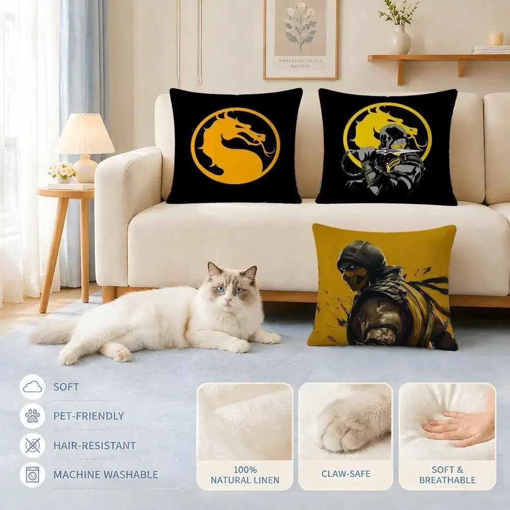 Fodere per cuscini Divano Adatte a cani e gatti Game M-MortalS KombatS Fodere per cuscini Decorative per sedie 45x45 40x40