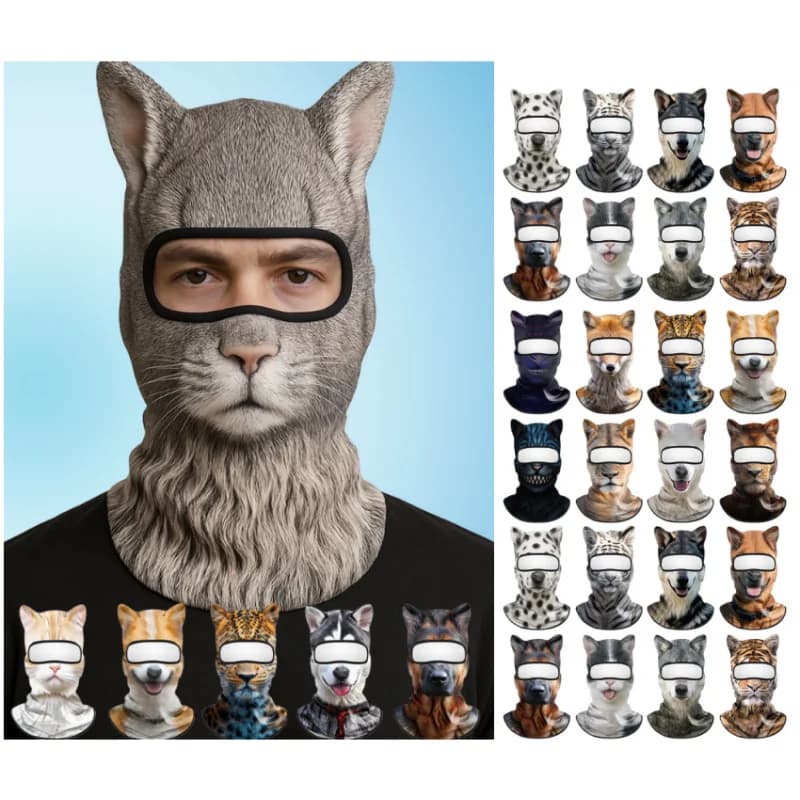 Maschera per animali Copri testa Protezione solare Copri testa per moto ad asciugatura rapida Parasole antipolvere Serie traspirante Protezione UV Ic