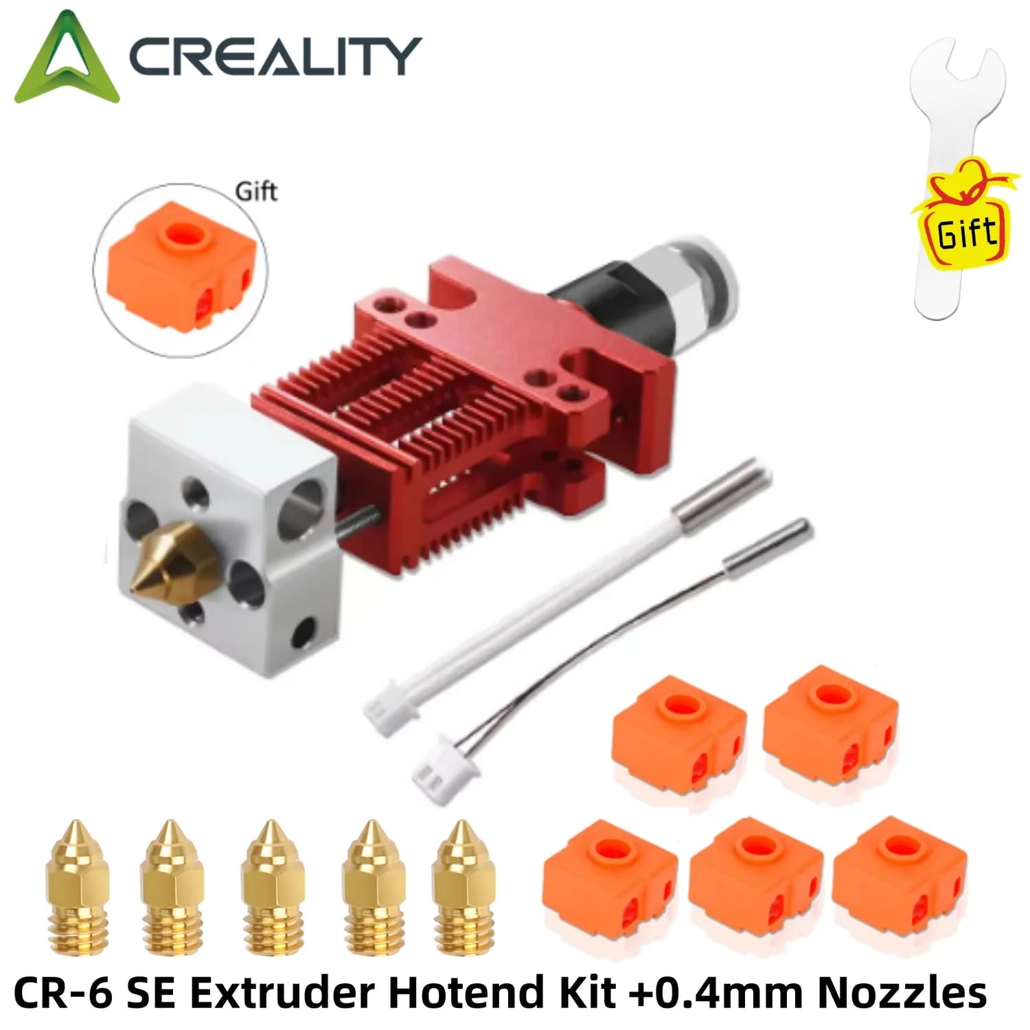 Kit Hotend Creality CR-6 SE, kit nozzles Hotend aluminum alloy extruder, with MK nozzle and silicone sock for 3D CR-6 SE printer