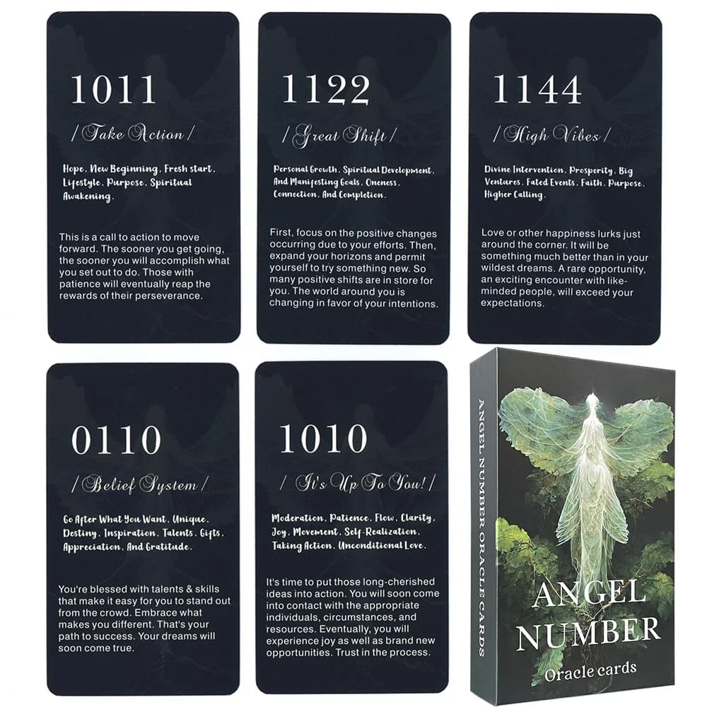 Carte Oracle con numero d'angolo 12x7 cm in scatola Versione inglese Mazzo di tarocchi Divinazione Profeta