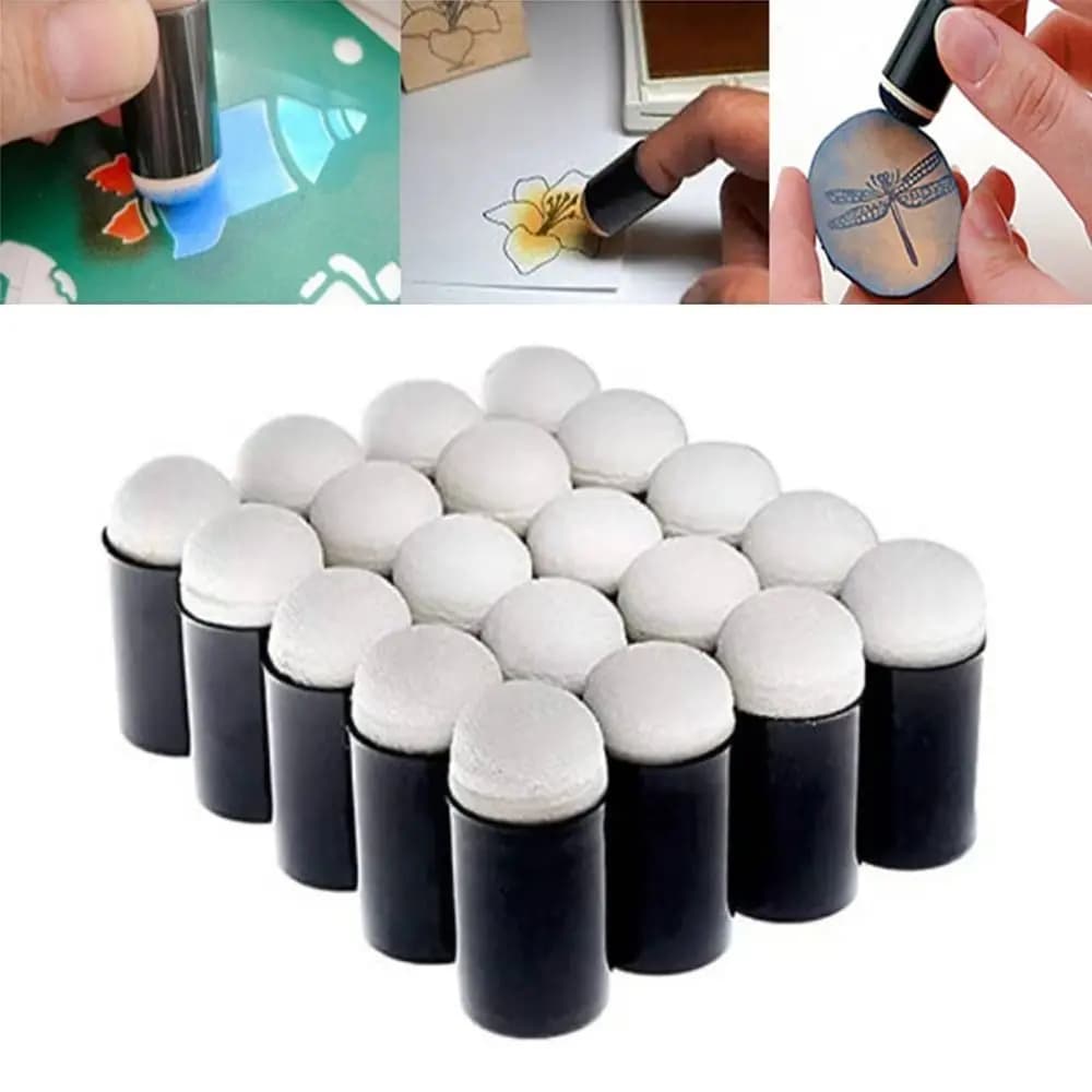 10 pcs Painting Face Sponge Daubers Foam Sponger Applying Ink Gesso Ink Coloring Painting FAI DA TE Handicrafts Set Painting Tools