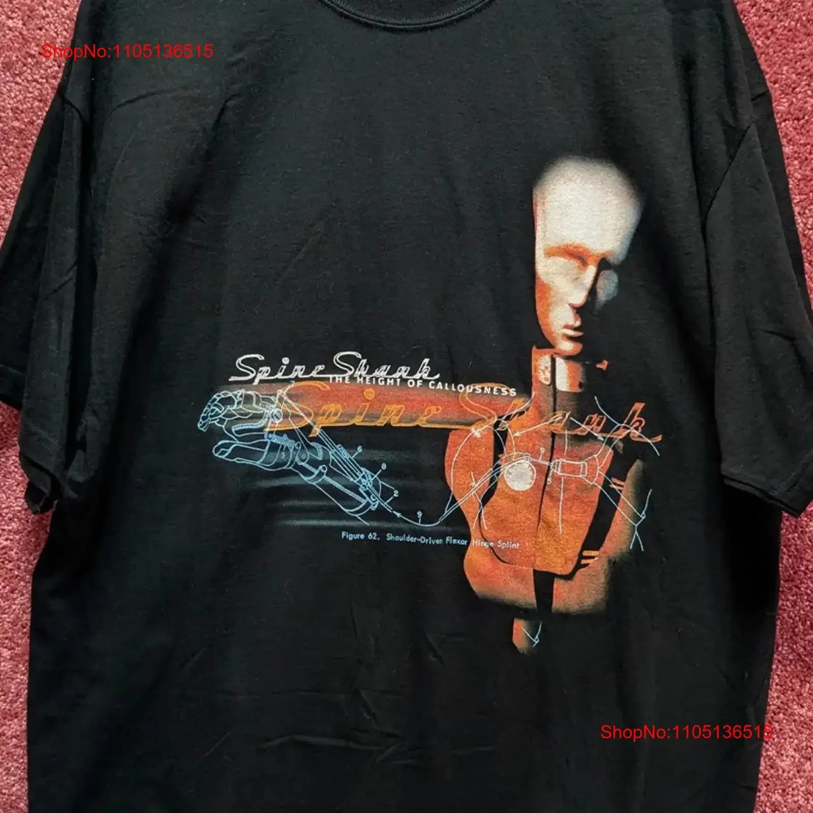 Spineshank l'altezza del callousness T Shirt Nera Tutte le taglie S 5XL AT36 vintage lavato Moda unisex streetwear