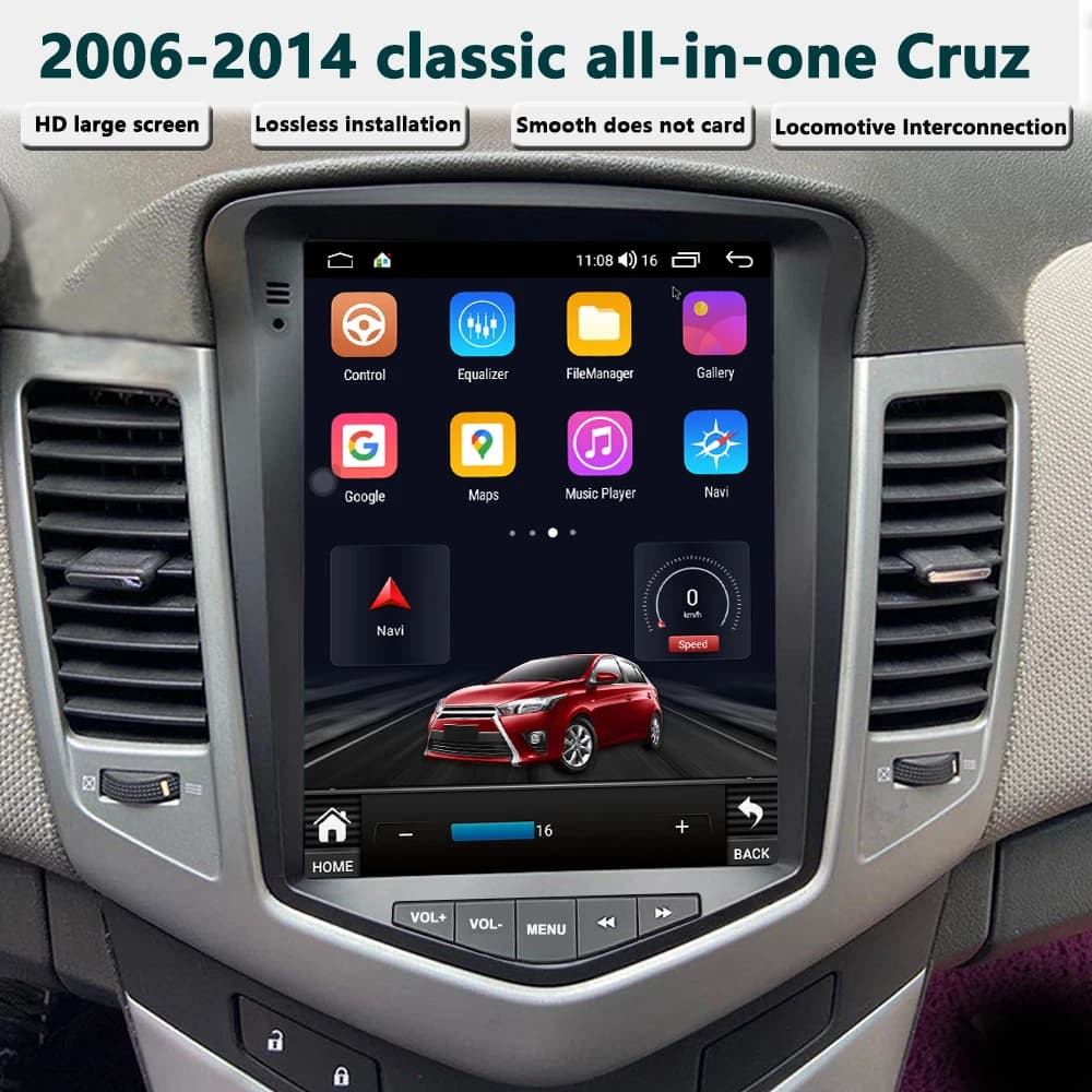 KNOWRO 9.7 pollici Android 12 Carplay Auto 8Core BT Per Chevrolet Cruze 2008-2014 Autoradio Lettore Video Multimediale Navigaion 2Din