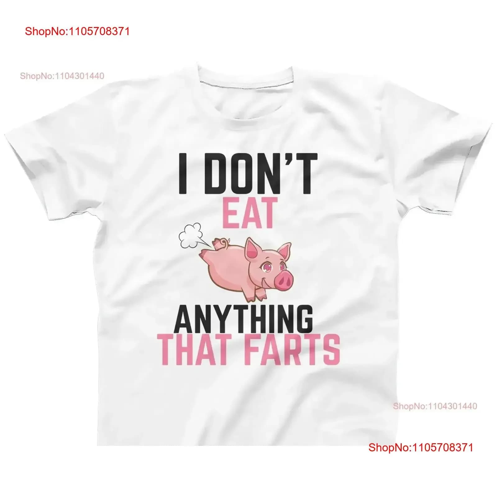 Funny Vegan Vegetarian T shirt I Don Eat Anything That Farts StatemenT Farting Pig Plus size available S 5XL vintage Washed