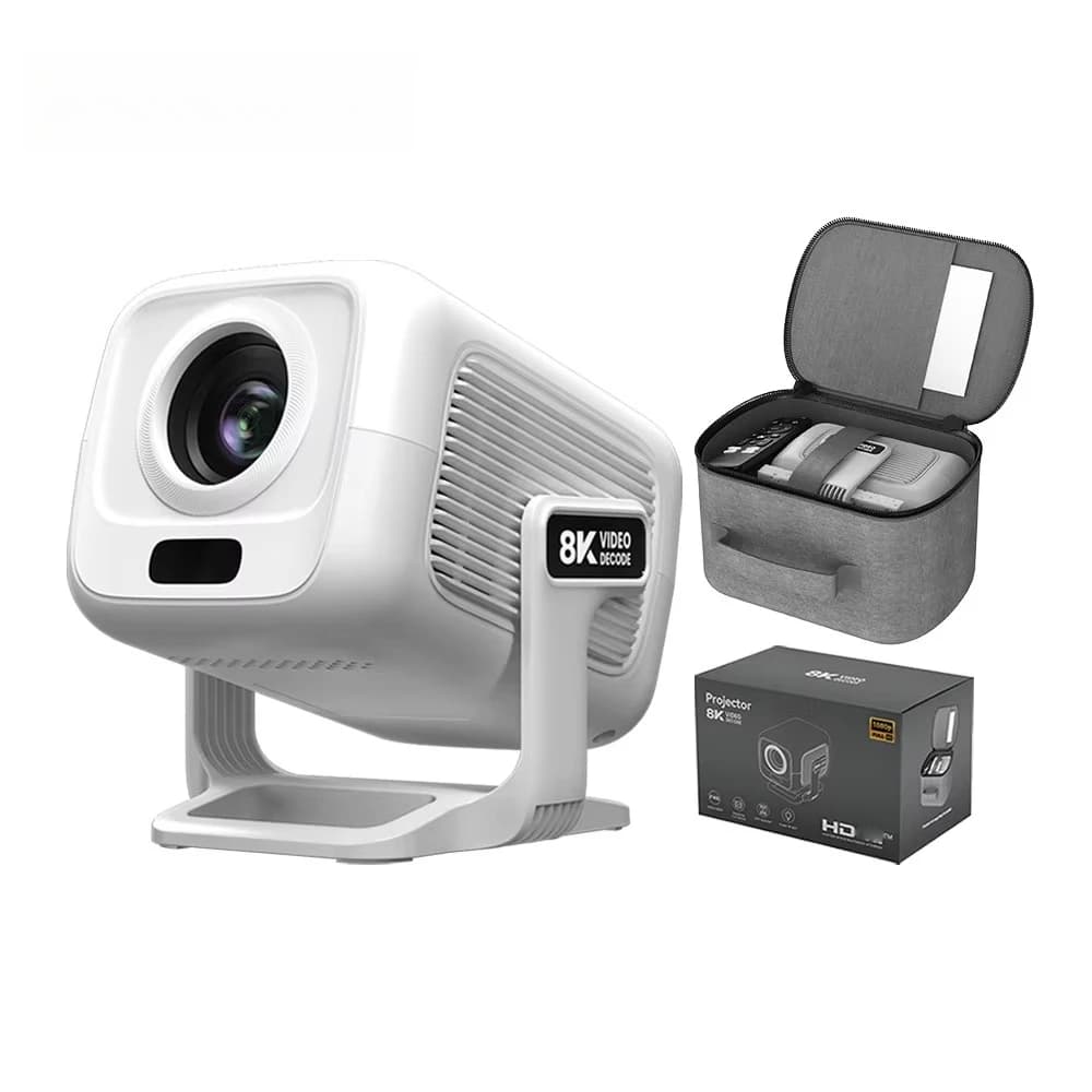 Mini Proiettore Portatile Pico Android 14 con Supporto 4K e 1080P, Proiettore LED Smart per Home Theater
