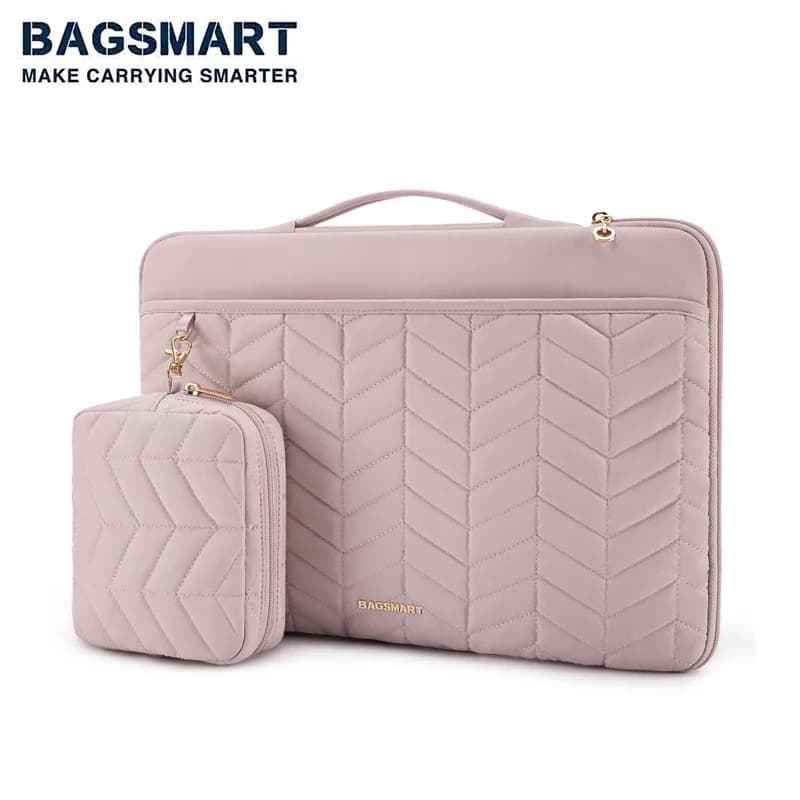 BAGSMART 15.6 in custodia per Laptop dotata di custodia per Computer portatile Dell HP con manico imbottito gonfio per borsa MacBook Air ipad