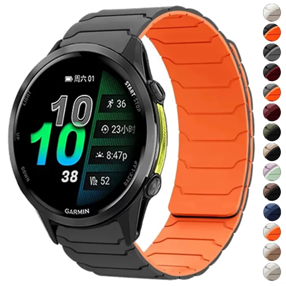 18 20 22mm cinturino in silicone per Garmin Venu 4 3 2 3s 2s band Forerunner 255 165 265 255s 265s 970/Active 6/5/4 braccialetto magnetico
