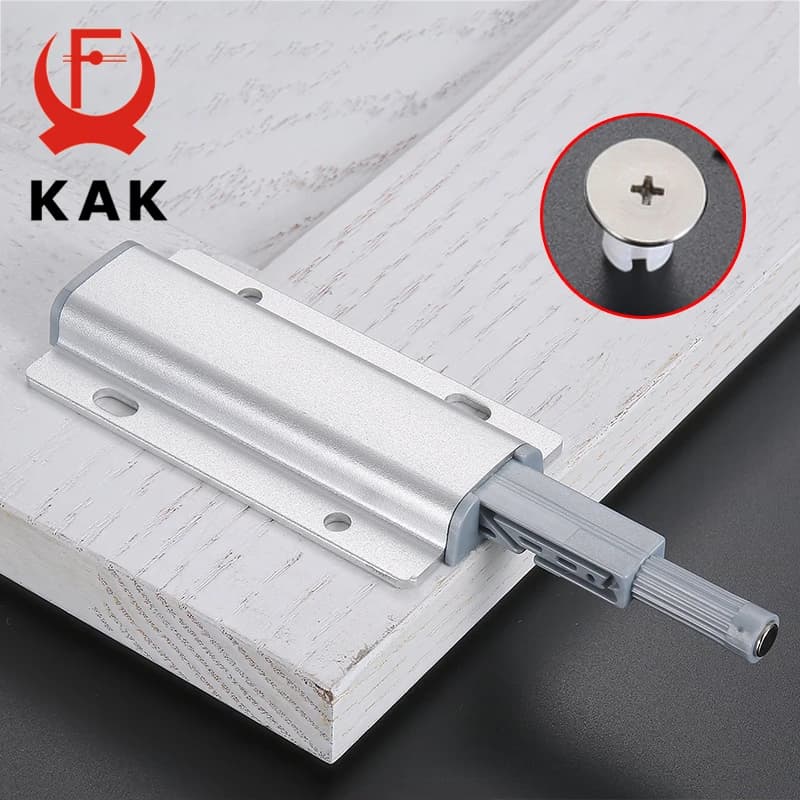 KAK In Lega di Alluminio Push to Open Cabinet Catture Fermaporta Fermaporta Touch Magnetic Stop Cucina Armadietto Invisibile Tira Hardware per Armadietto