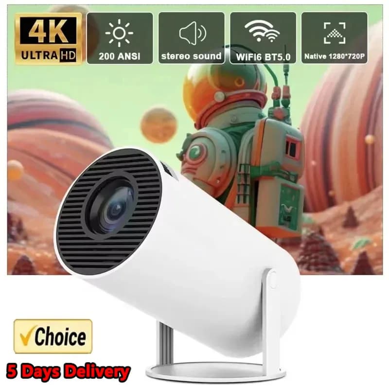 Nuovo Proiettore 4K Android 11 Mini HY300 Wifi6 260ANSI Allwinner H713 BT5.0 1080P 1280*720P Cinema Portatile per Esterni 2026