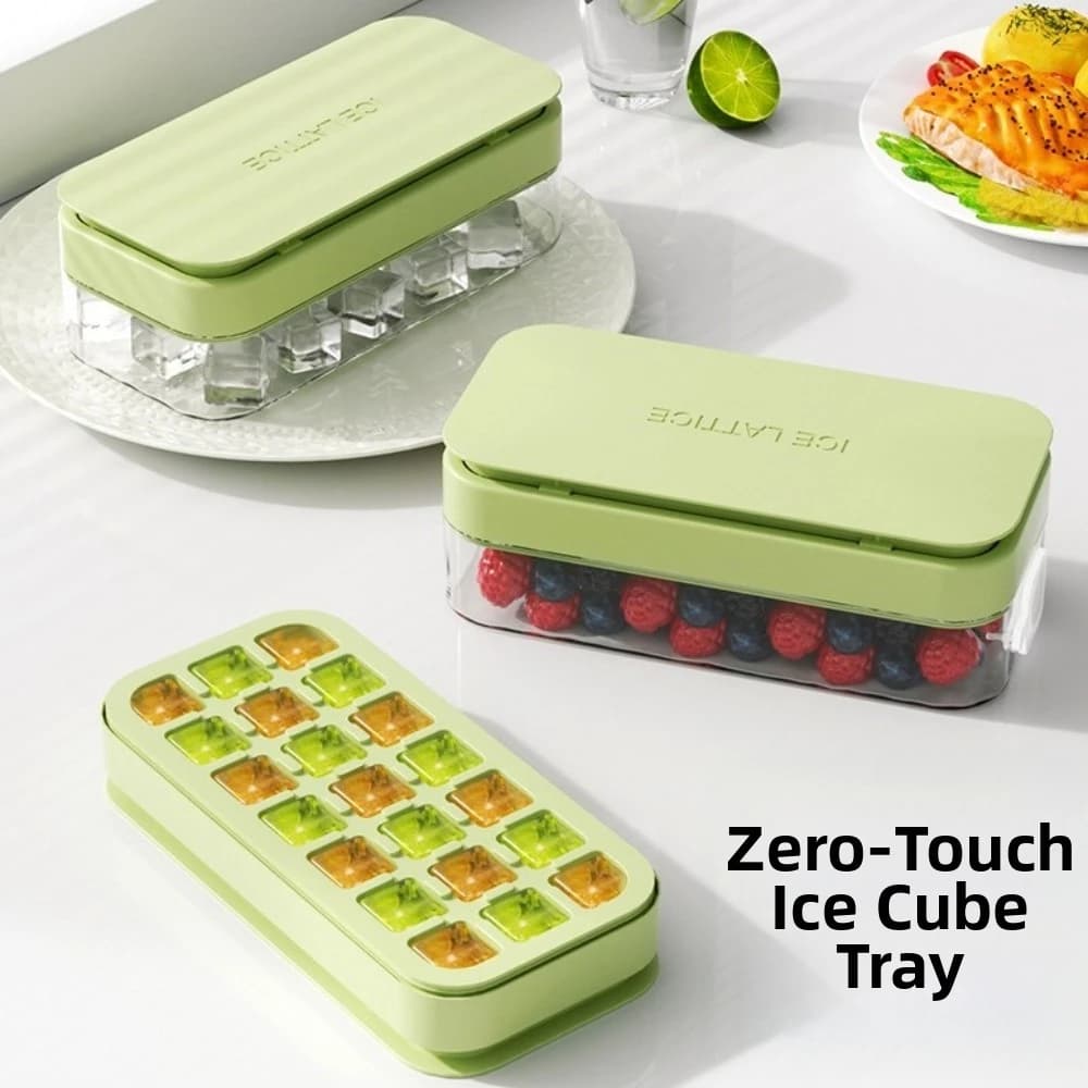 Portable Silicone Ice Storage Box Space Saving Large Capacity Ice Cube Maker 21 Cavity with Lid Ice Cube Tray Freezer Storage