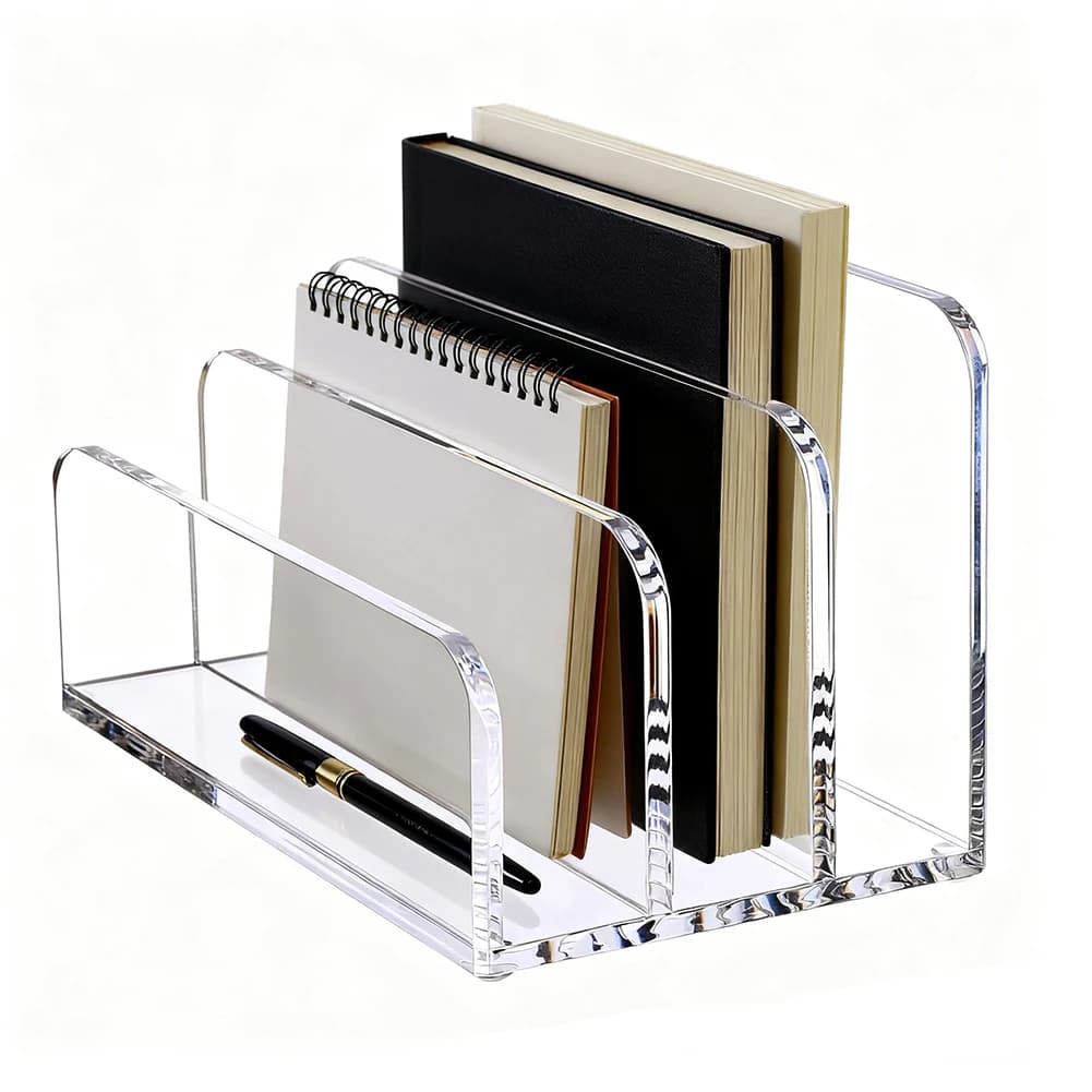 Organizzatore di posta a 3 slot per porta lettere da ufficio Accessori da scrivania Organizzatore a 3 slot Facile accesso Materiale infrangibile
