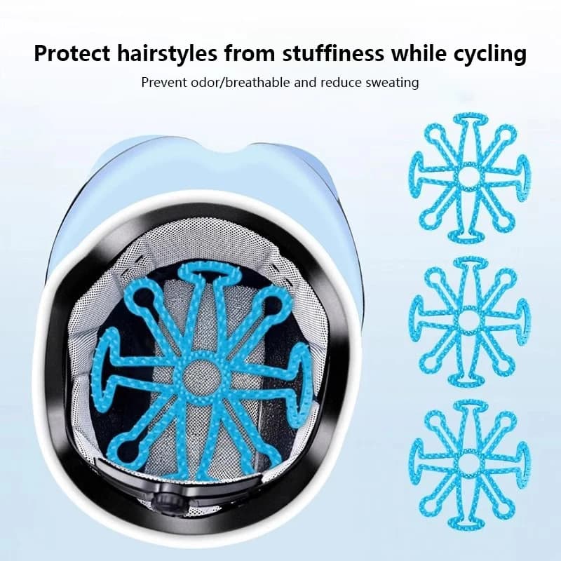 Imbottitura Interna Flessibile in Silicone per Casco, Traspirante e Anti-deformazione, Accessorio per Casco Moto e Bici