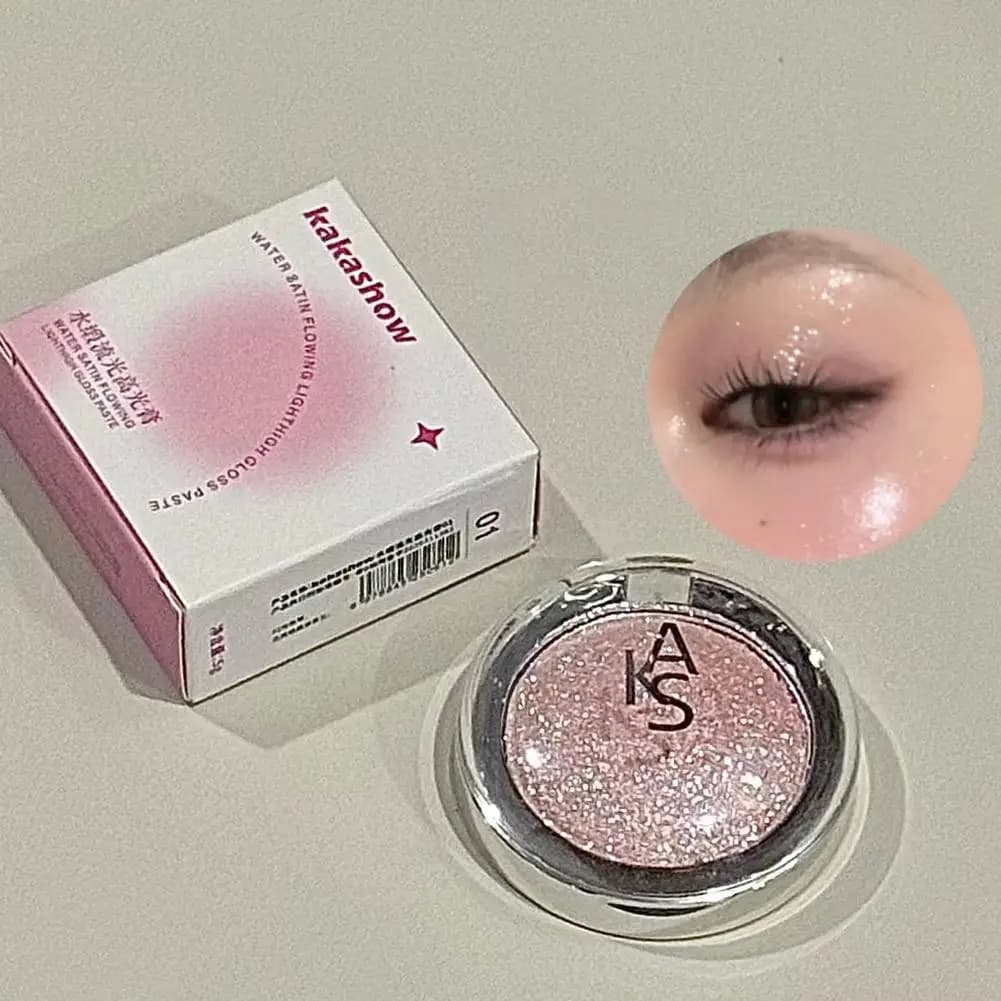 Crema Illuminante Monocolore Scintillante, Trucco Viso Effetto Perla Acquosa, Texture Cremosa a Lunga Durata per Illuminare Occhi e Guance