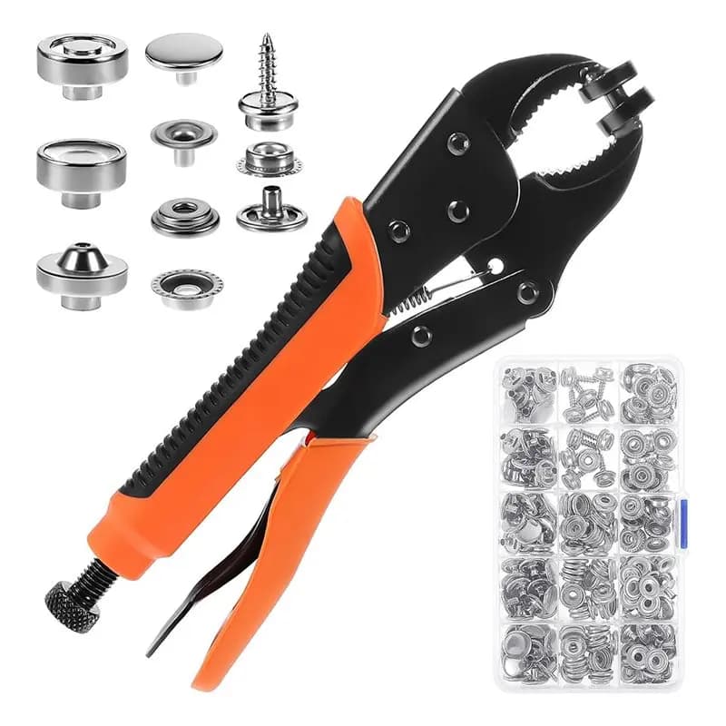PORK-Installation Tool Kit For Heavy Duty Snap Fastener Tool Kit 60 Packs Adjustable Snap Setter For Boat Covers Snaps,Sewing