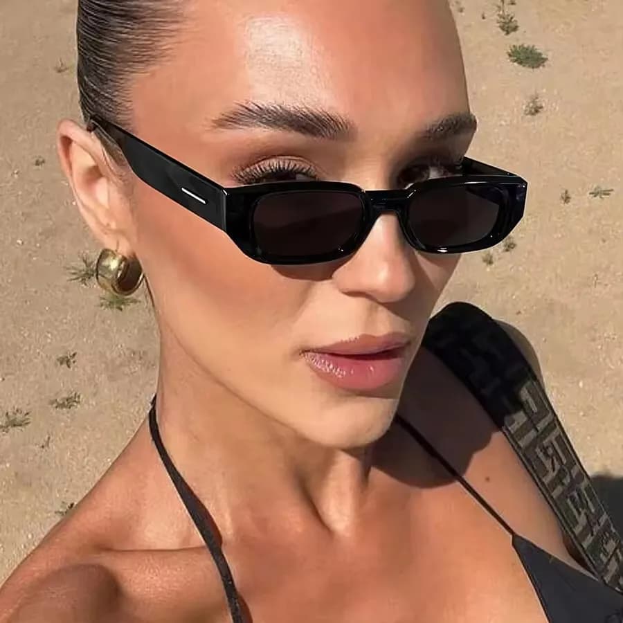 Men's Small Frame Square Sunglasses Classic Fashion Style Guide Travel Sunglasses Lady Man UV400 Protective Glasses