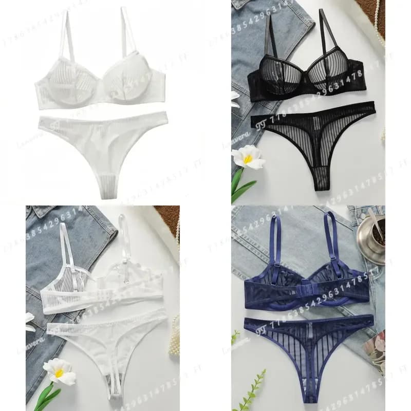 Women Sexy Embroidered Lace Underwear Set Steel Rim Push Up Breathable Comfortable Close Fitting Lingerie YS2864