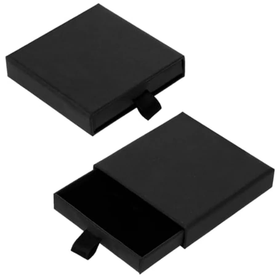 2 Pack Square Jewelry Gift Boxes Cardboard Jewelry Box with Lids Necklace Boxes for Jewelry Gift Small Gift Boxes Pendant Stora