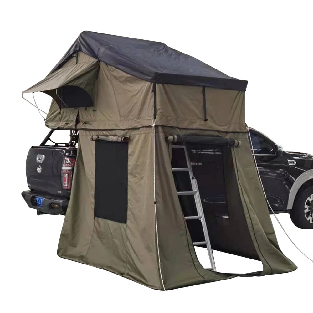 Tenda da Campeggio per Auto con Tetto Pieghevole Impermeabile e Veranda Annessa per Famiglie e Attività all'Aperto