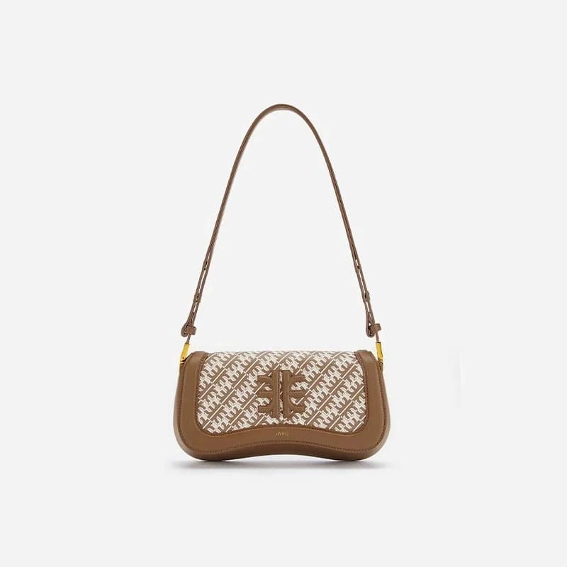 JW PEI Vintage Shoulder Bag for Women, with Adjustable Shoulder Strap and Hinges, Pudding Style