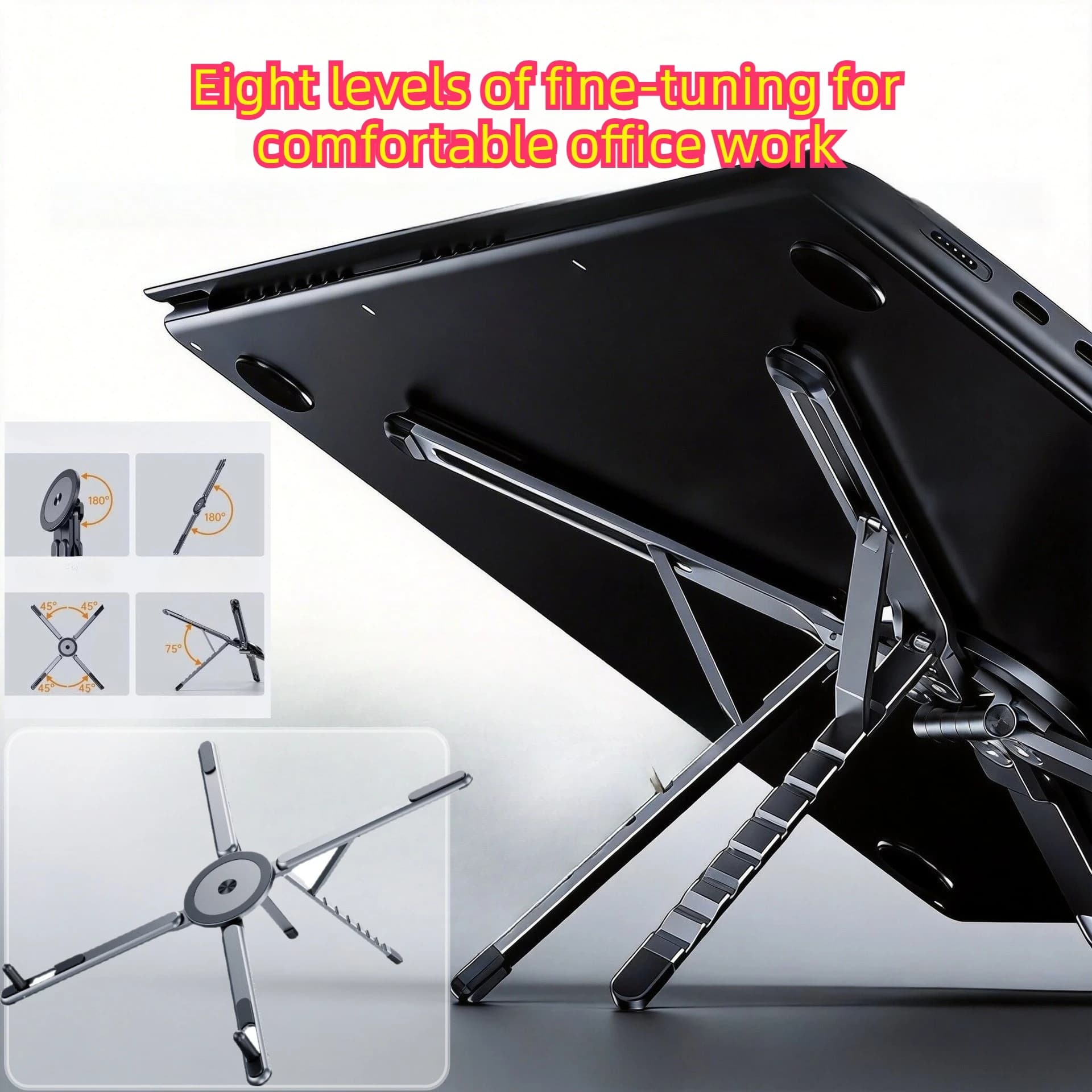 Stand for Cell Phone Laptop Stand Portable Foldable Laptop Holder Pocket Size 360 Degree Rotating Cell Phone Tablet Notebook