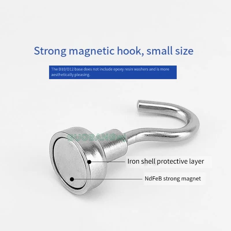 Gancio magnetico super resistente Ventosa resistente alle cadute per uso domestico Potente magnete in metallo Strumento multiuso per l'assorbimento di salvataggio
