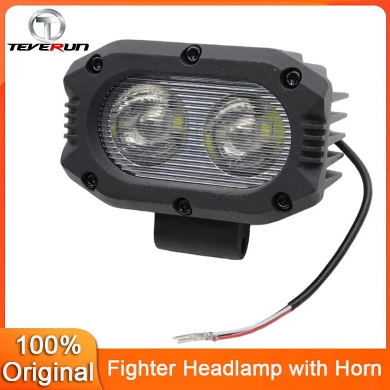 Original Headlight with Horn For Teverun Fighter 11/11+/Supreme/7260R 60V Electric Scooter Headlamp Front Light Official Parts