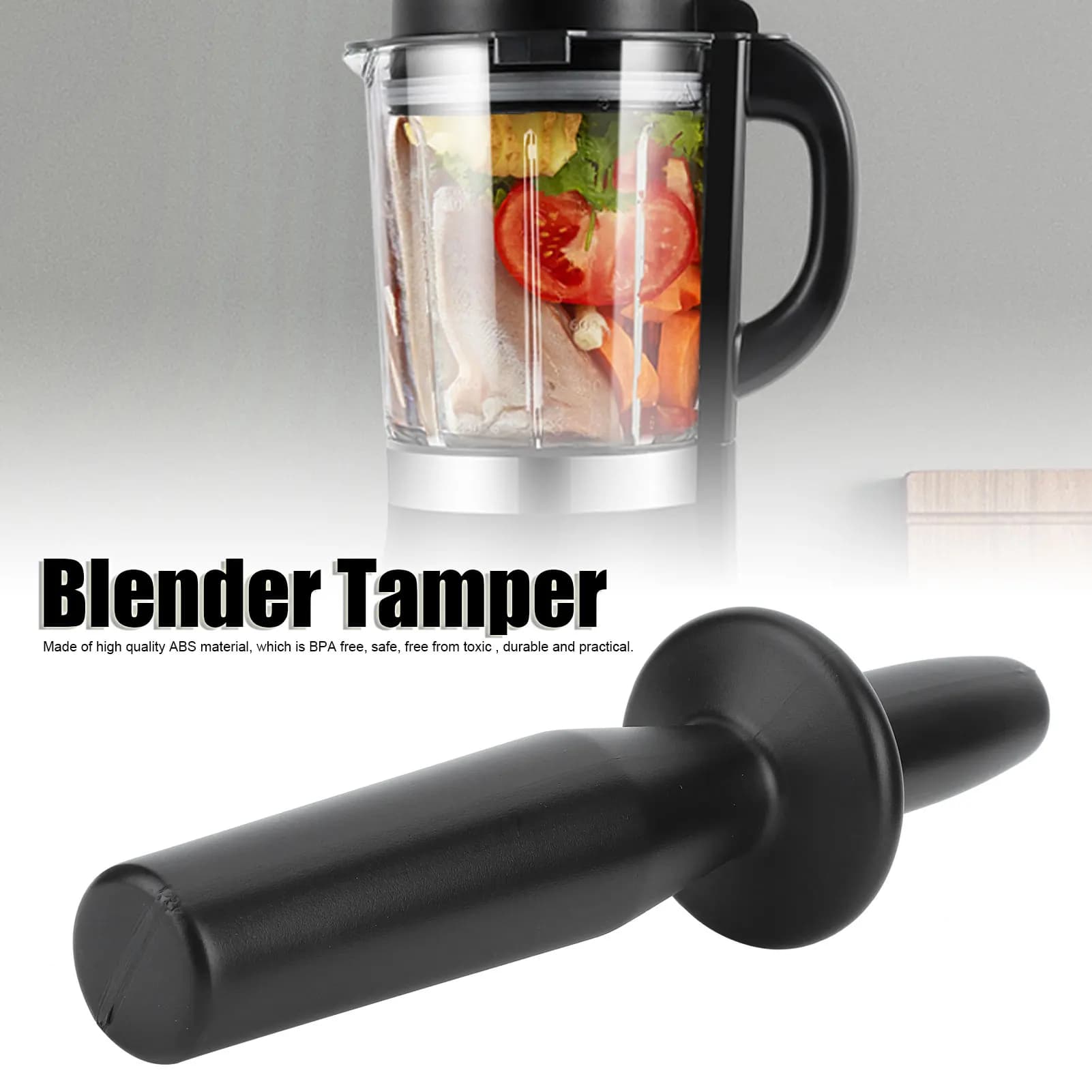 Blender Tamper Stick Accelerator Plunger Tool Replacement Fit for 64‑Ounce and 40‑Ounce Blender Blender Accelerator Tamper