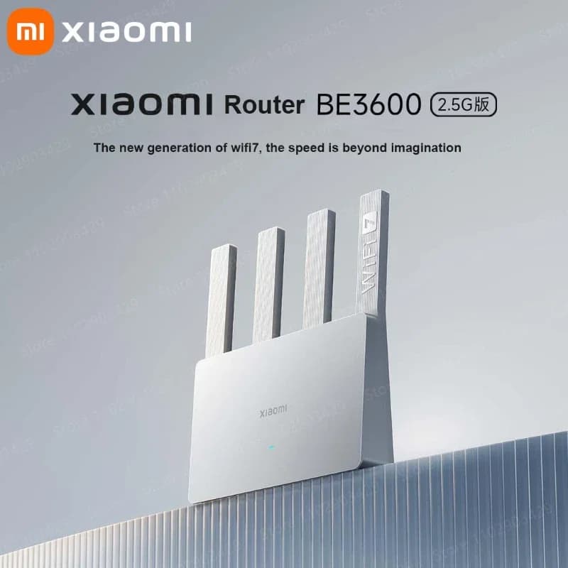 Router Xiaomi BE3600 WiFi 7 Dual-Band Qualcomm quad-core Accelerazione di gioco 3570Mbps Dual WAN LAN Mesh Ripetitore di rete VPN Mi