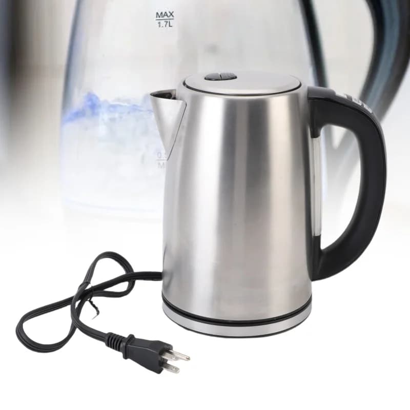 Bollitore elettrico da 1500 W con controllo intelligente della temperatura costante, bollitore per acqua calda in acciaio inossidabile a doppio strato, protezione contro le scottature, spina americana