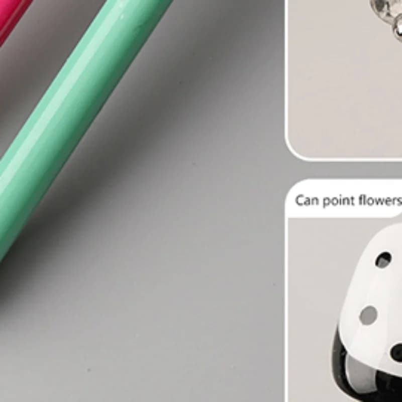 Nuovo Set di 5 Penne per Nail Art a Doppia Punta con Manico Colorato, Pennello per Disegno e Pittura 3D con Motivi Floreali e Gel UV
