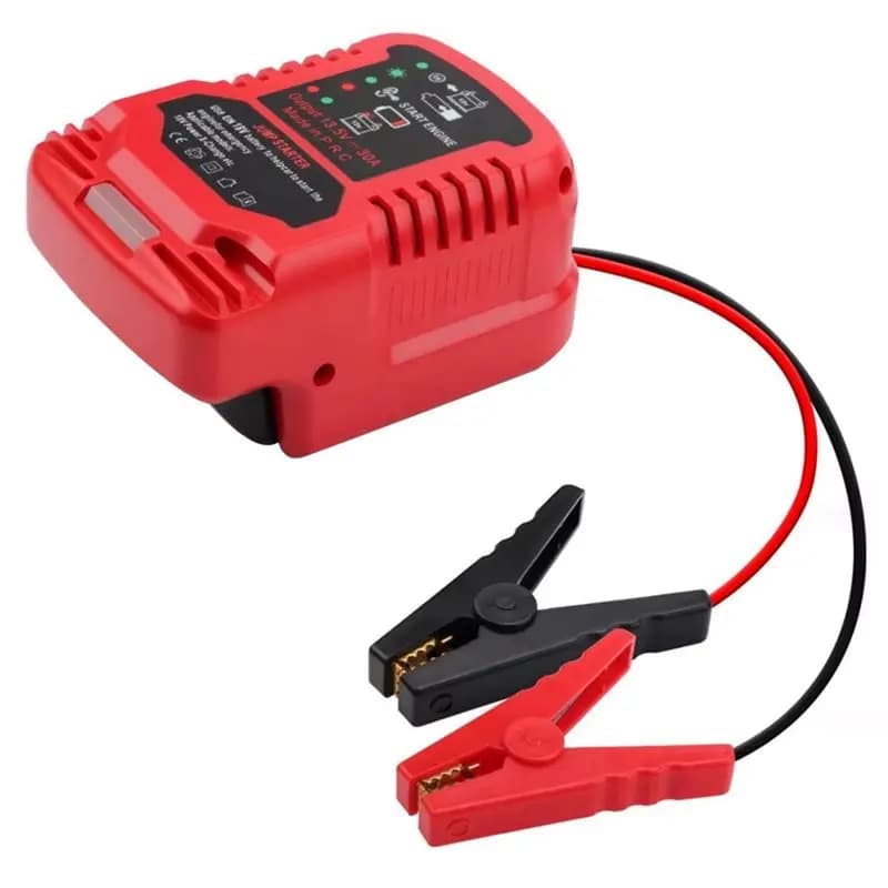 Adattatore per avviamento auto AAAF con cavo per batteria al litio da 18V, dispositivo di avviamento portatile per auto.