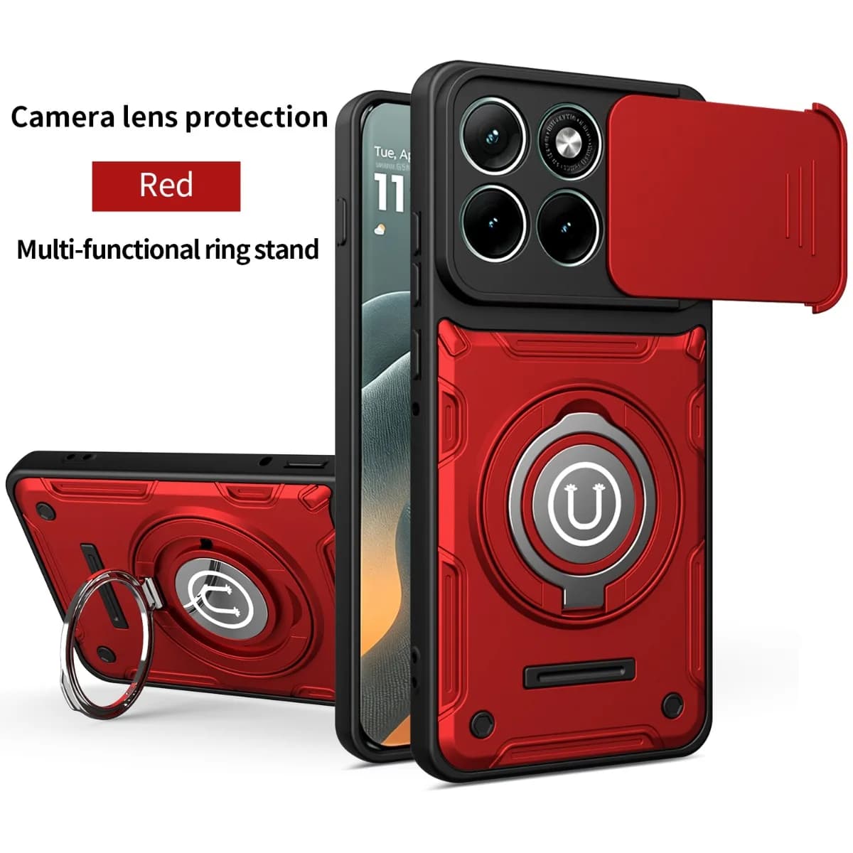 Custodia Protettiva Antiurto con Anello di Supporto per Motorola Edge 70 X70 Air 60 Pro Moto G86 G85 G55 G35 G56, Cover Magnetica Compatibile con Magsafe