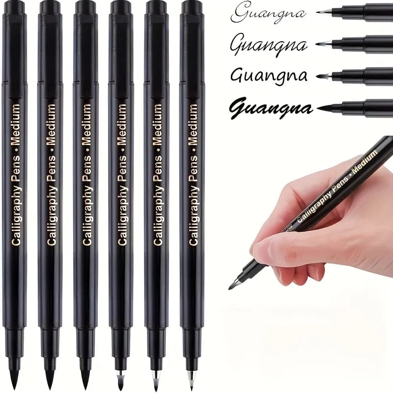 6-piece set, soft brush set, calligraphy practice, design hand-drawing, animation drawing, pen marking set, suitable for writing