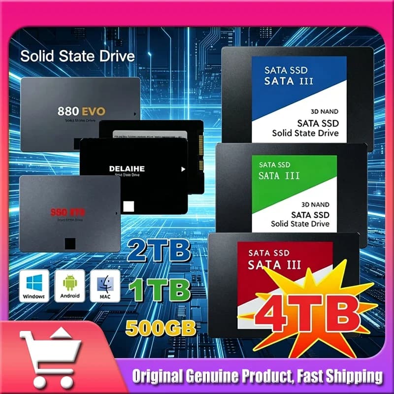 Nuovo SSD 2026 da 4TB, 880 EVO 500G 1TB 2TB, Disco Rigido Interno SATA3 da 2,5 Pollici per Laptop, Microcomputer e Desktop