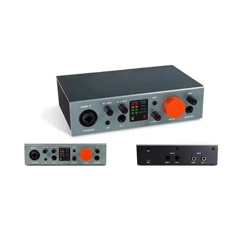 Interfaccia Audio USB 3.1 Professionale per Registrazione, Scheda Audio con Preamplificatore Microfonico XLR e Supporto Alimentazione Phantom +48V