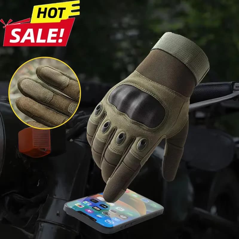 Protective Tactical Gloves for Men Women Fingerless Cycling Workout Outdoor Anti-Slip Breathable Climbing Hiking Bushcraft Glove