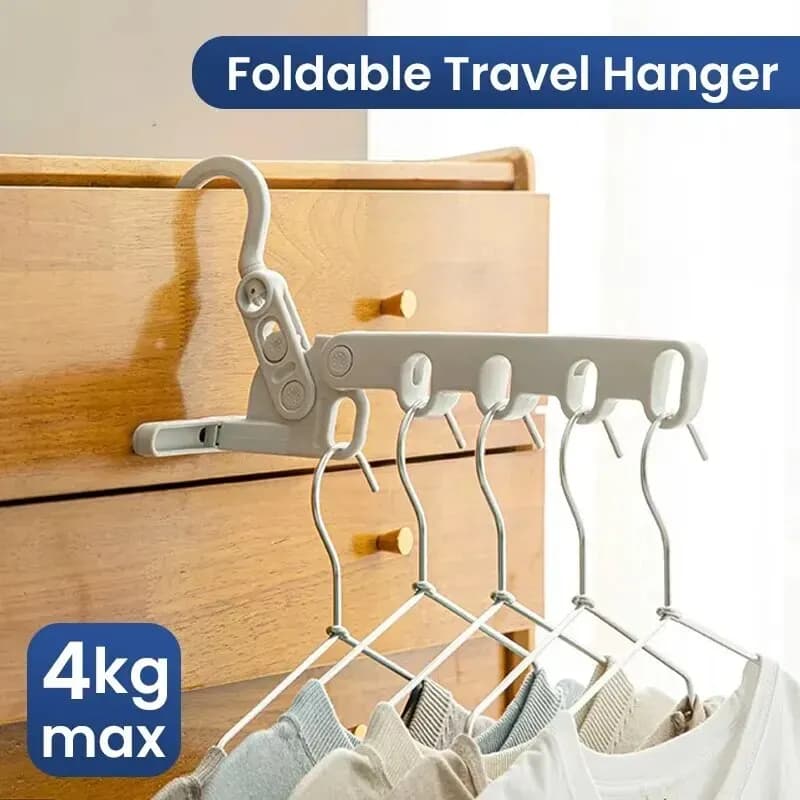 Portable Foldable Travel Clothes rack Foldable Clothes rack Travel clothes hanger with 5 holes for camping trips in hotel