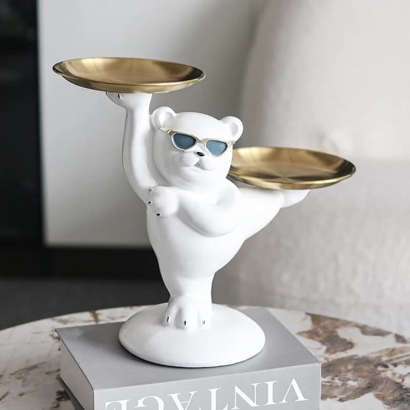 Vassoio decorativo di lusso leggero in stile cartone animato, per l'ingresso di casa, la reception, piatto per caramelle, piatto portafrutta secca, porta snack, portaoggetti per gioielli
