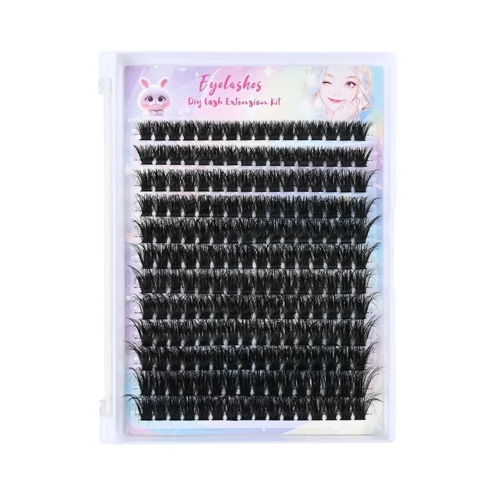 Natural Look False Eyelashes Bond and Seal Cluster Design DIY Lash Extension Kit Wispy Style Eye Makeup Tools Eye Lash Extension