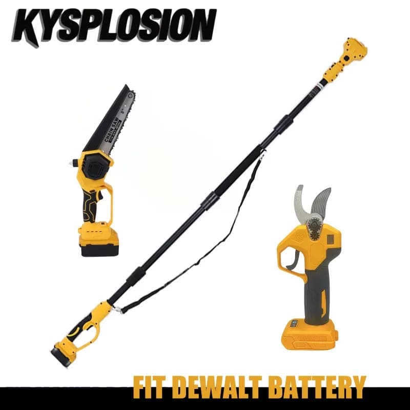e2026e Telescopic Electric Saw With 8-Power Brushes for High Coppers, Powered Gardening Tool, 20V Battery Compatible