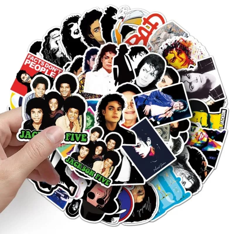 50 Photos of Michael Jackson Creative Star Fun Personality Graffiti Sticker Notebook Scooter Cool Sticker