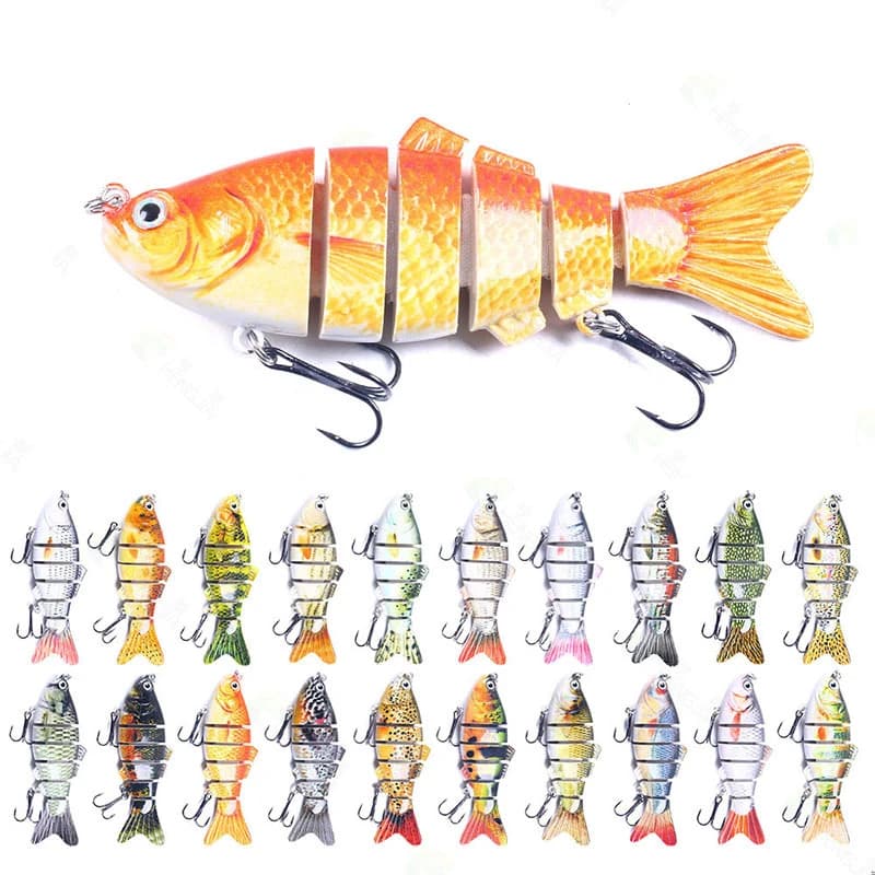 Set di Scatole per Esche da Pesca Multi-Sezione, Esche Dure e Artificiali Henjia6 Vib, Attrezzatura da Pesca per Pescatori