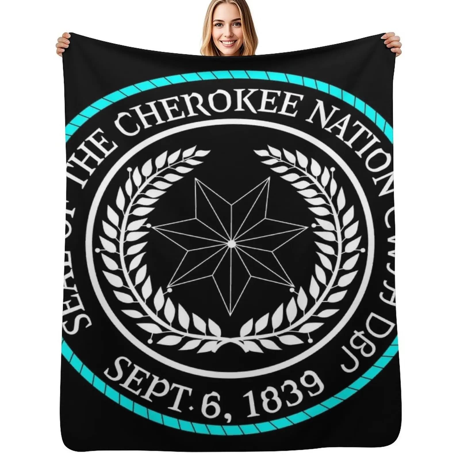Cherokee Seal Throw Blanket Luxury Throw Camping Sleeping Bag Large sofa bed Soft Beds Blankets