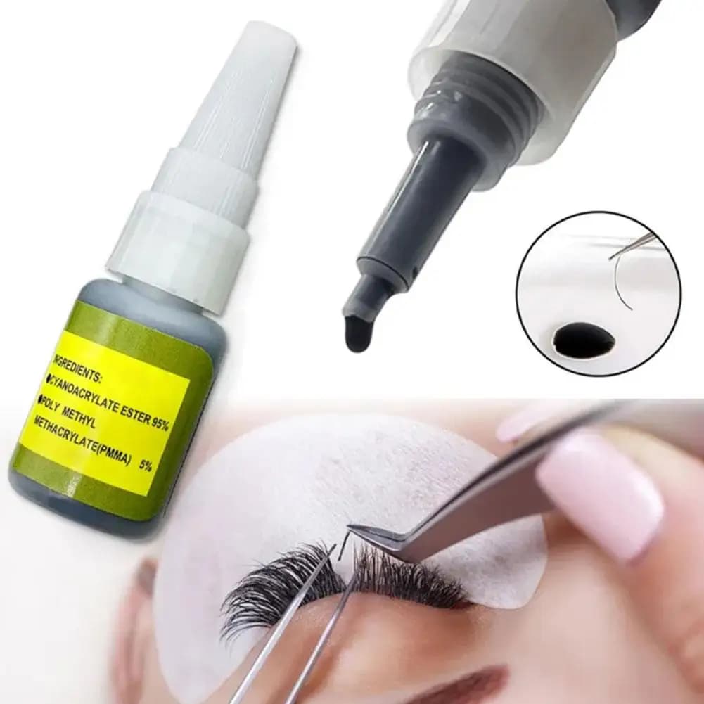 10 ml fake eyelash glue for quick drying dark black waterproof eyelash extensions Black wall decal for construction glue for eyelashes